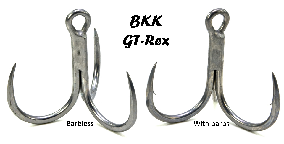 BKK GT Rex Treble Hooks - Barbless
